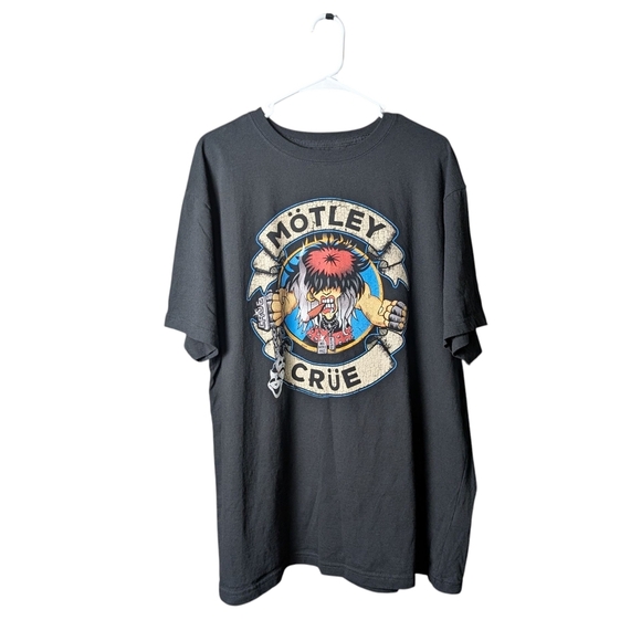Mötley Crüe Graphic Black T-Shirt Men's XXL Retro 80s Rock N Roll Goth Band Tee - Picture 6 of 6
